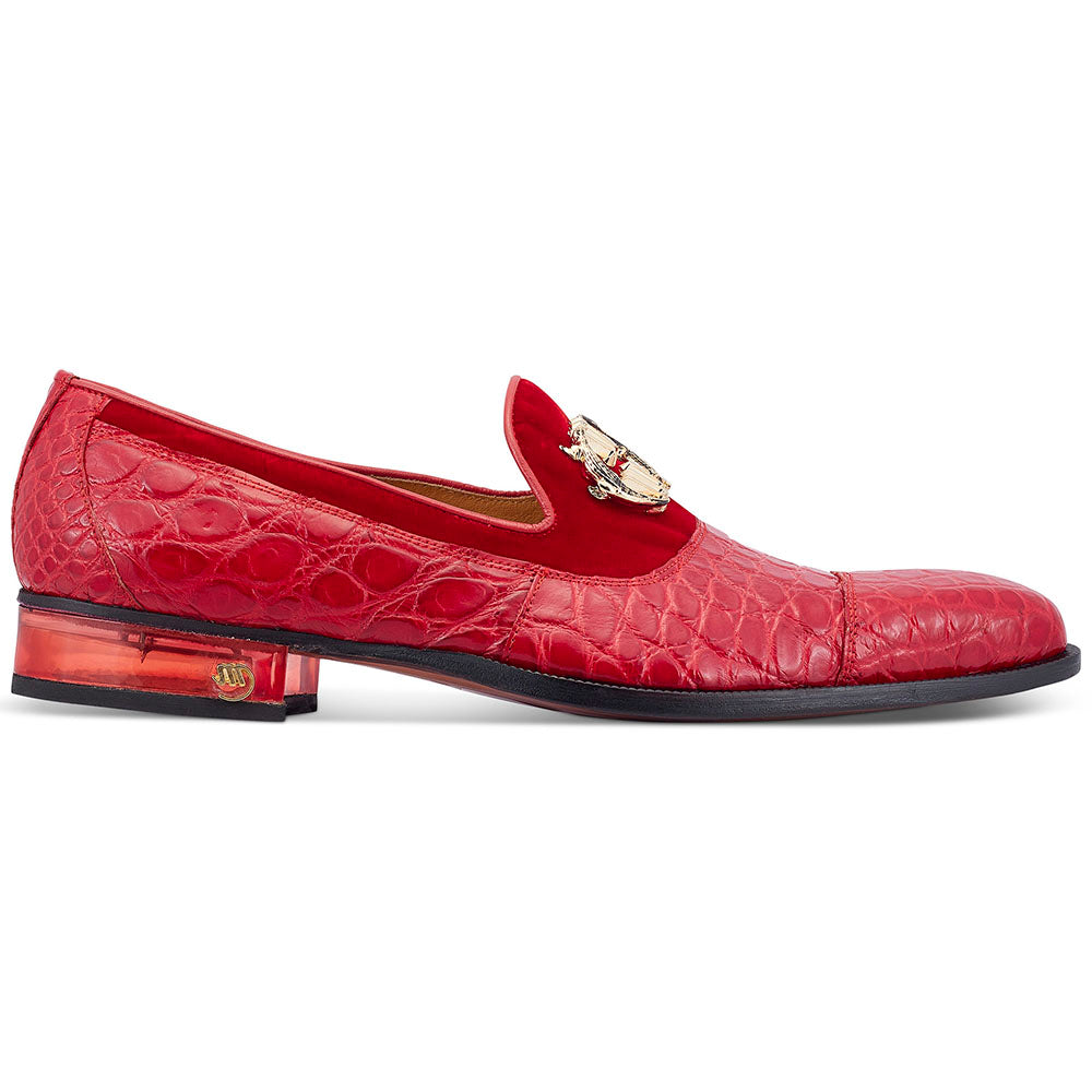 Mauri 3215 Velvet / Alligator Shoes Red