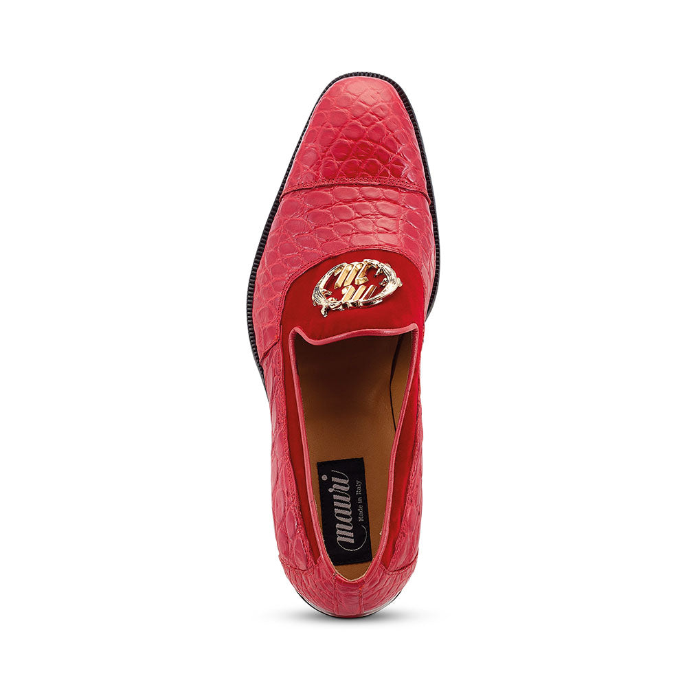 Mauri 3215 Velvet / Alligator Shoes Red