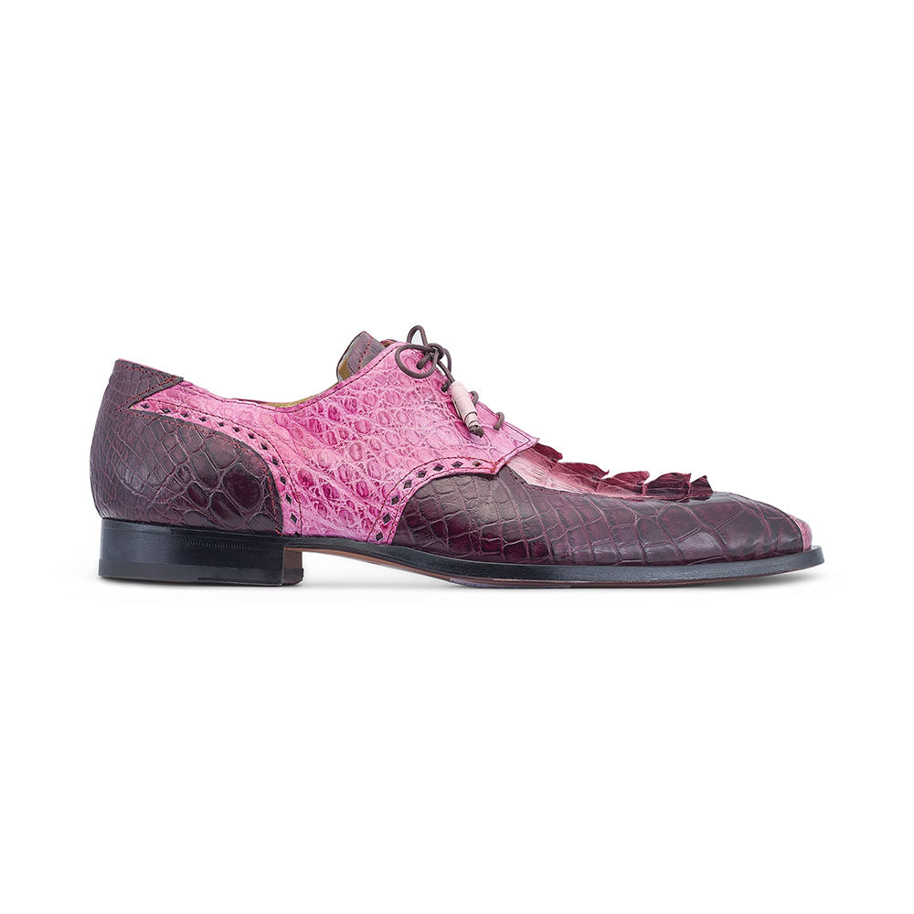 Mauri 3237 Groove Alligator / Hornback Tail Shoes Pink / Burgundy / Fuscia