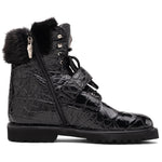 Mauri 3240 Smoke Alligator/ Mink/ Nappa Boots Black (Special Order)