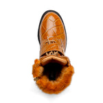 Mauri 3240 Smoke Alligator/ Mink/ Nappa Boots Toffee (Special Order)