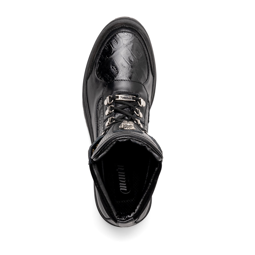 Mauri 3271 Renegade Nabuk/ Nappa/ Baby Croc Boots Black