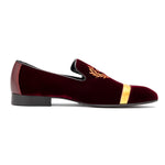 Mauri 3296 Crown Velvet/ Alligator/ Nappa Loafers Ruby Red