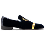 Mauri 3296 Crown Velvet/ Alligator/ Nappa Loafers Wonder Blue (Special Order)