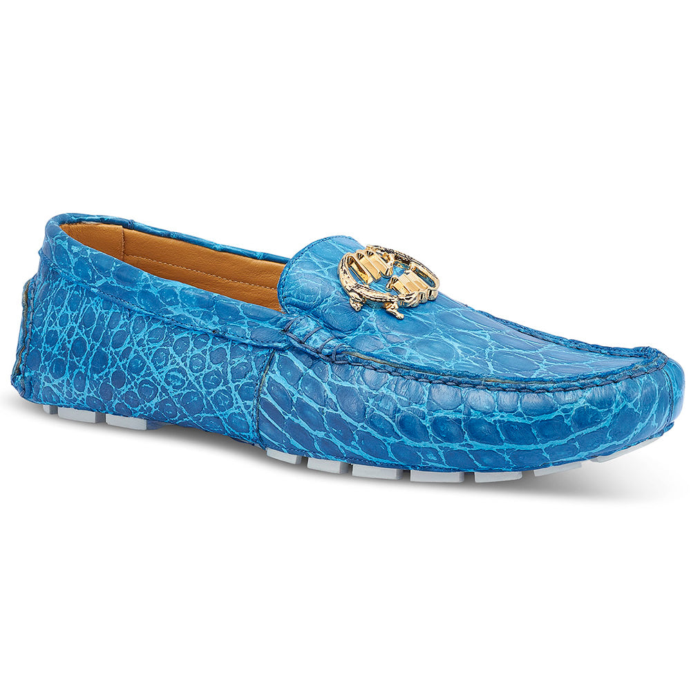 Mauri 3405/1 Scenic Alligator Loafers Caribbean Blue / Azure