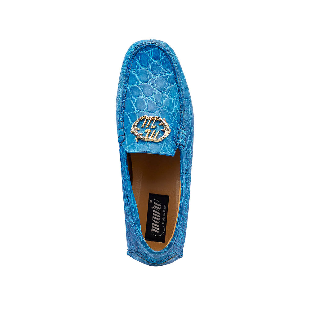 Mauri 3405/1 Scenic Alligator Loafers Caribbean Blue / Azure
