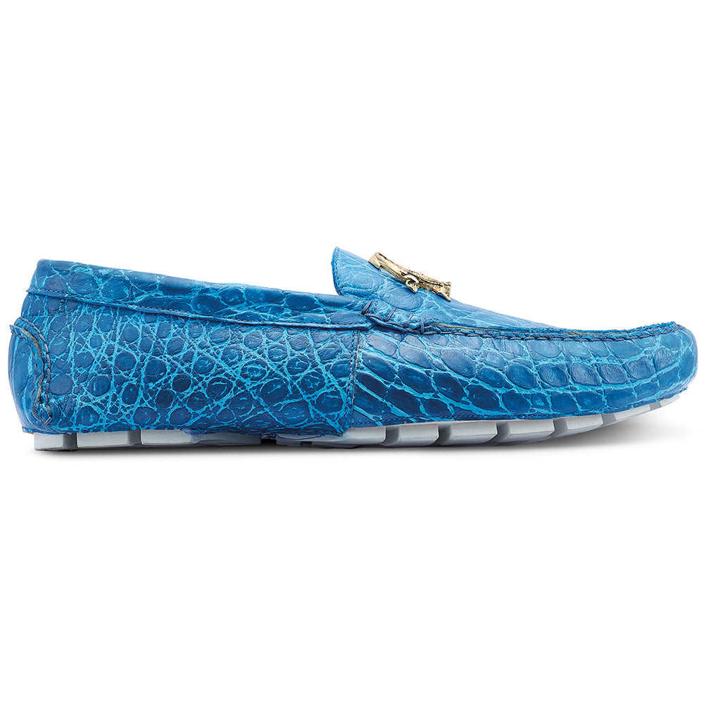 Mauri 3405/1 Scenic Alligator Loafers Caribbean Blue / Azure