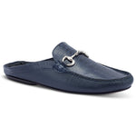 Mauri 3424/1 Sapphire Calfskin & Ostrich Leg Half Shoes W Blue
