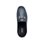 Mauri 3424/1 Sapphire Calfskin & Ostrich Leg Half Shoes W Blue