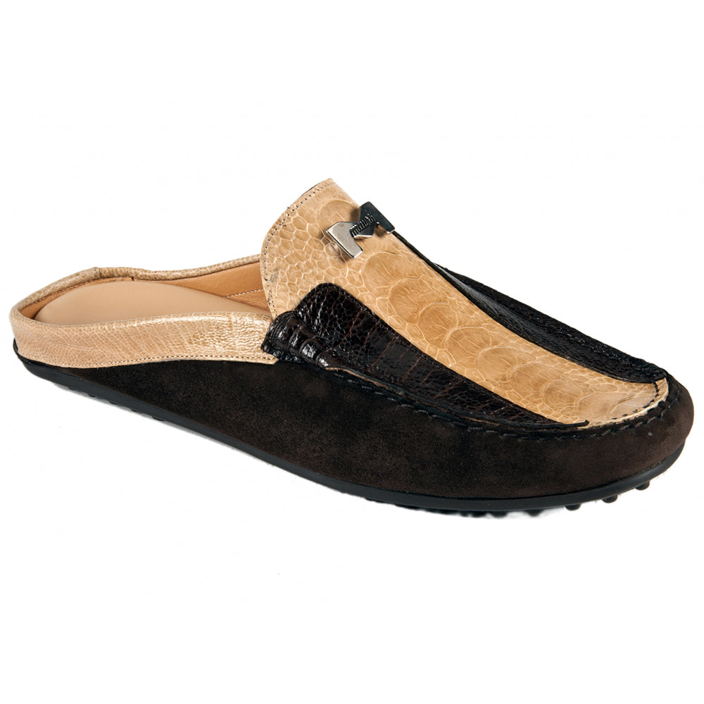 Mauri 3461 Suede / Ostrich Leg Half Shoes Sport Rust / Dune