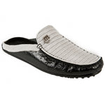 Mauri 3471 Ostrich Half Shoes Black / White