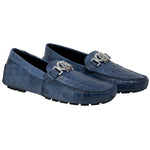 Mauri 3485 Tide Crocodile Flanks Driving Loafers Caribbean Blue