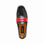 Mauri 3502 Baby Crocodile / Embossed Patent Loafer Black / Red