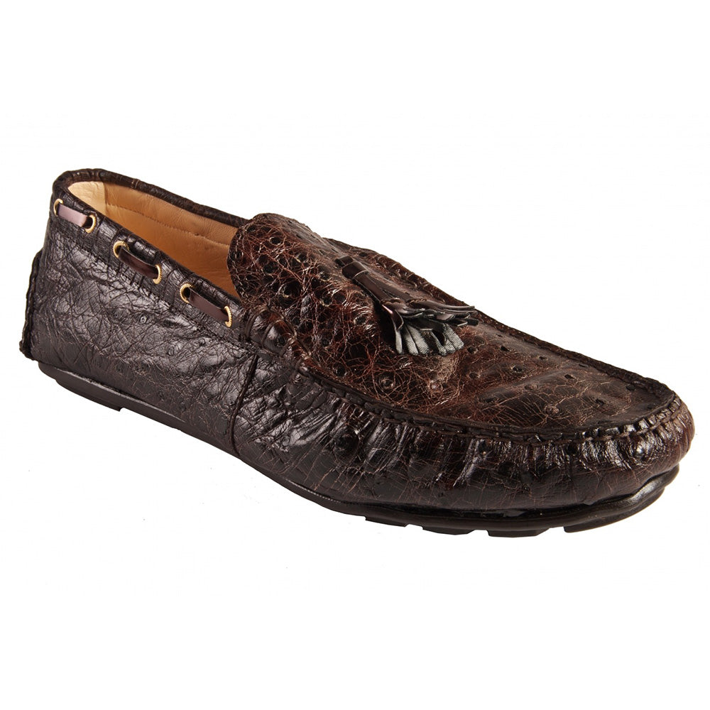 Mauri 3514 Genuine Ostrich Radica Moccasin Testa Di Moro