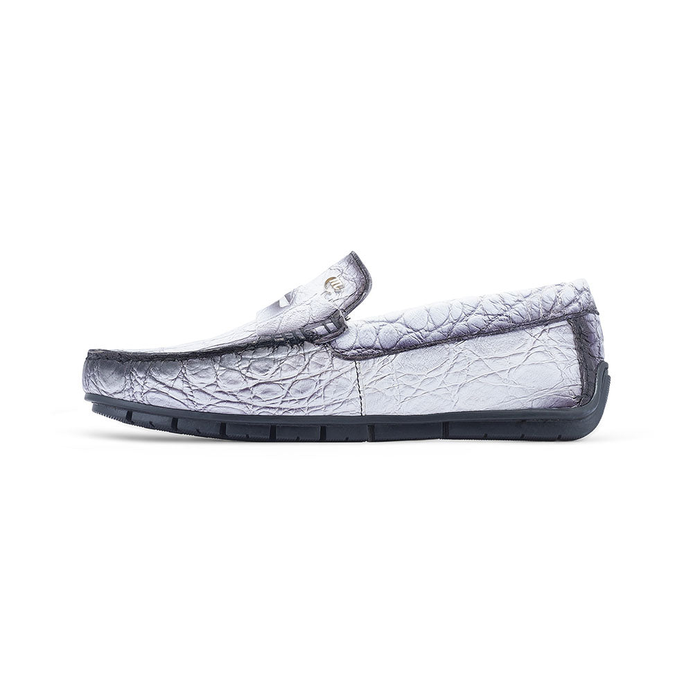 Mauri 3517/1 Sprinter Alligator Driving Shoes White / Black
