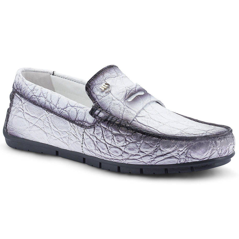 Mauri 3517/1 Sprinter Alligator Driving Shoes White / Black