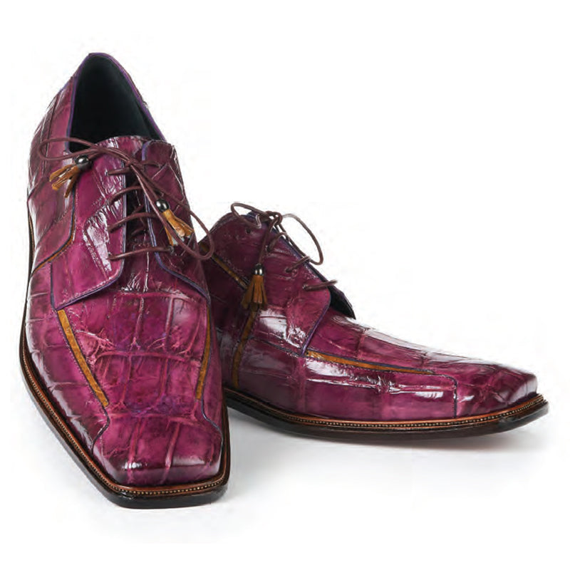 Mauri 3029 Prince Alligator Dress Shoes Orchid / Mustard