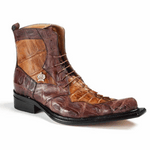 Mauri 42742 Raffaello Crocodile & Hornback Boots Sport Rust / Brandy