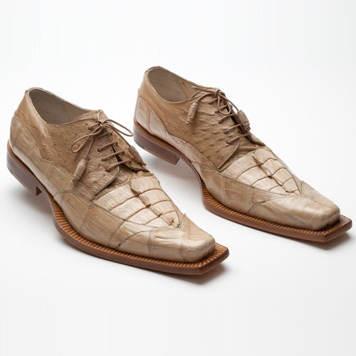 Mauri 44272 Ostrich / Crocodile / Hornback Shoes Champange