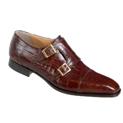 Mauri 4560-1 Alligator Monk Strap Shoes Gold (SPECIAL ORDER)