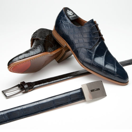 Mauri 4580 Bernini Alligator Derby Shoes