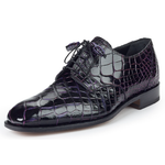 Mauri 4613 Alligator Derby Shoes Grape