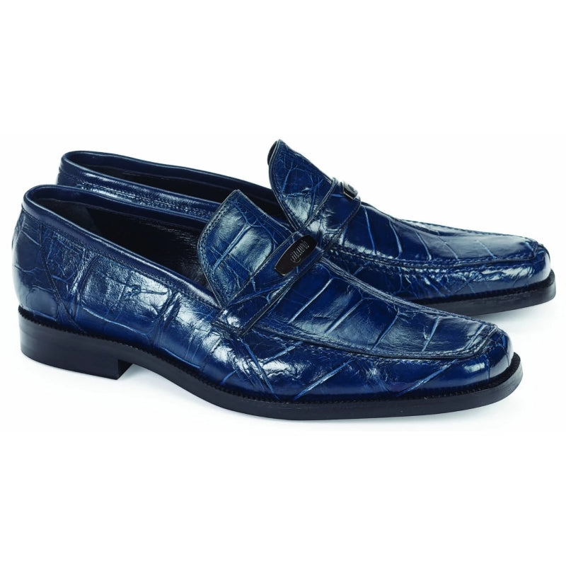 Mauri 4692 Alligator Bit Loafers Wonder Blue
