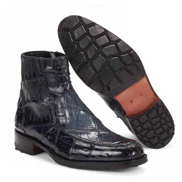 Mauri 4701 Albricci Crocodile & Alligator Winter Boots Charcoal Gray