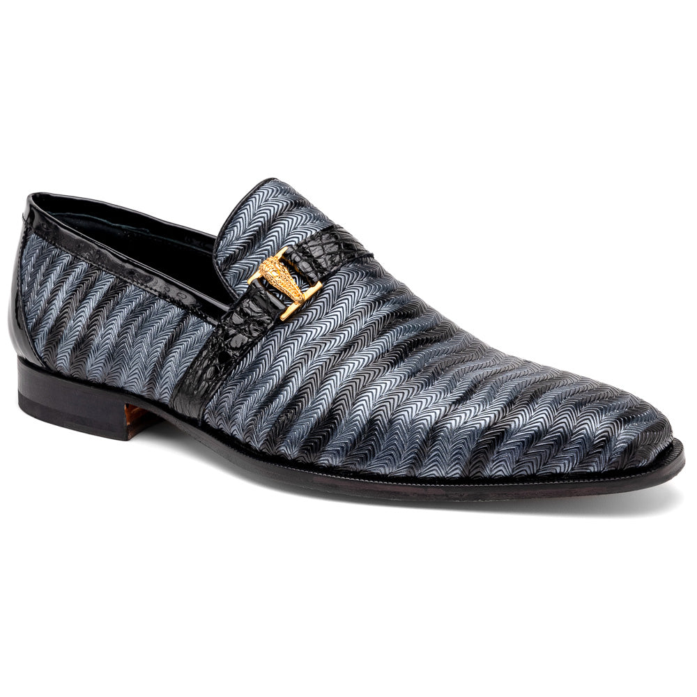 Mauri 4709/6 Elegante Balera Fabric/ Alligator Shoes Light Grey/ Med Grey/ Black