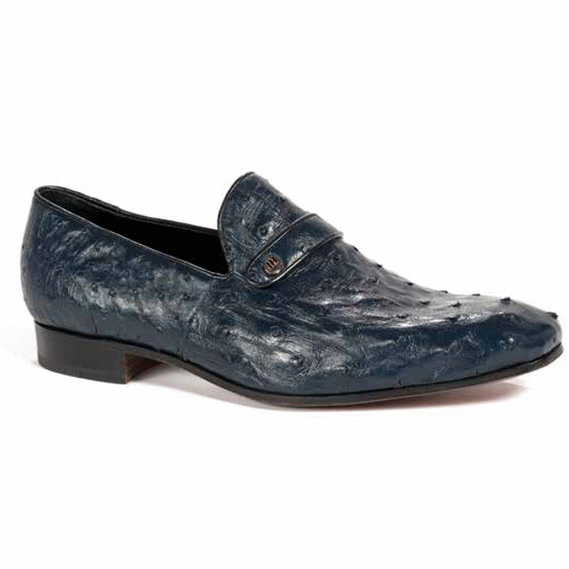 Mauri 4753-1 Ostrich Quill Loafers Wonder Blue