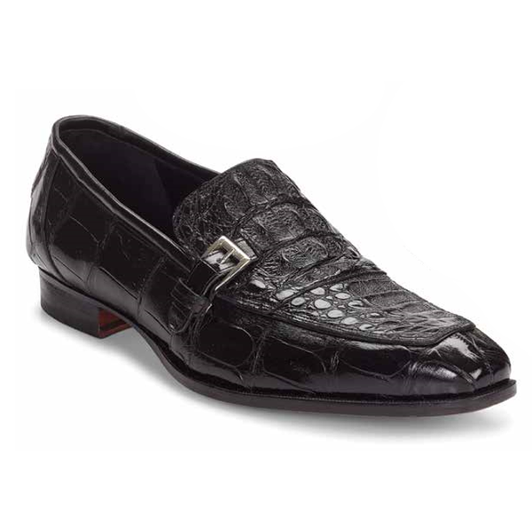 Mauri 4763 Broletto Crocodile Monk Strap Shoes Black  display picture 3