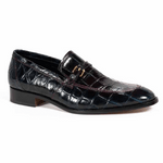 Mauri 4796 Body Alligator Bit Loafers Dark Navy Blue
