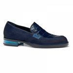 Mauri 4799 Gallia Alligator & Pony Loafers Indigo Blue (Special Order)