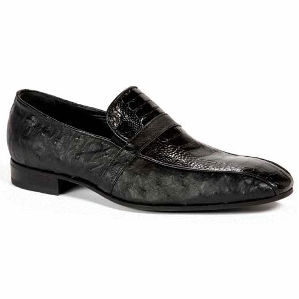 Mauri 4825 Ostrich Loafers Black