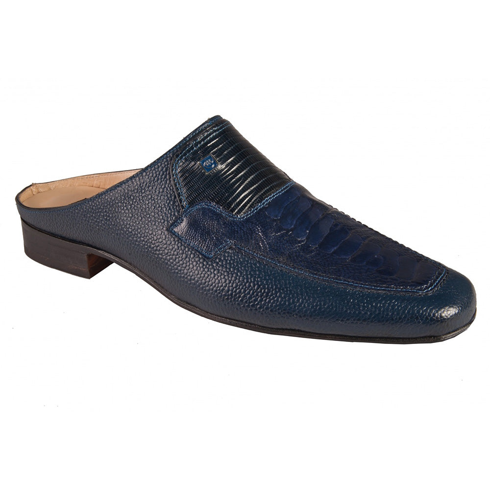 Mauri 4829/8 Pebble Grain / Ostrich Leg / Tejus Slip-on Iris Blue