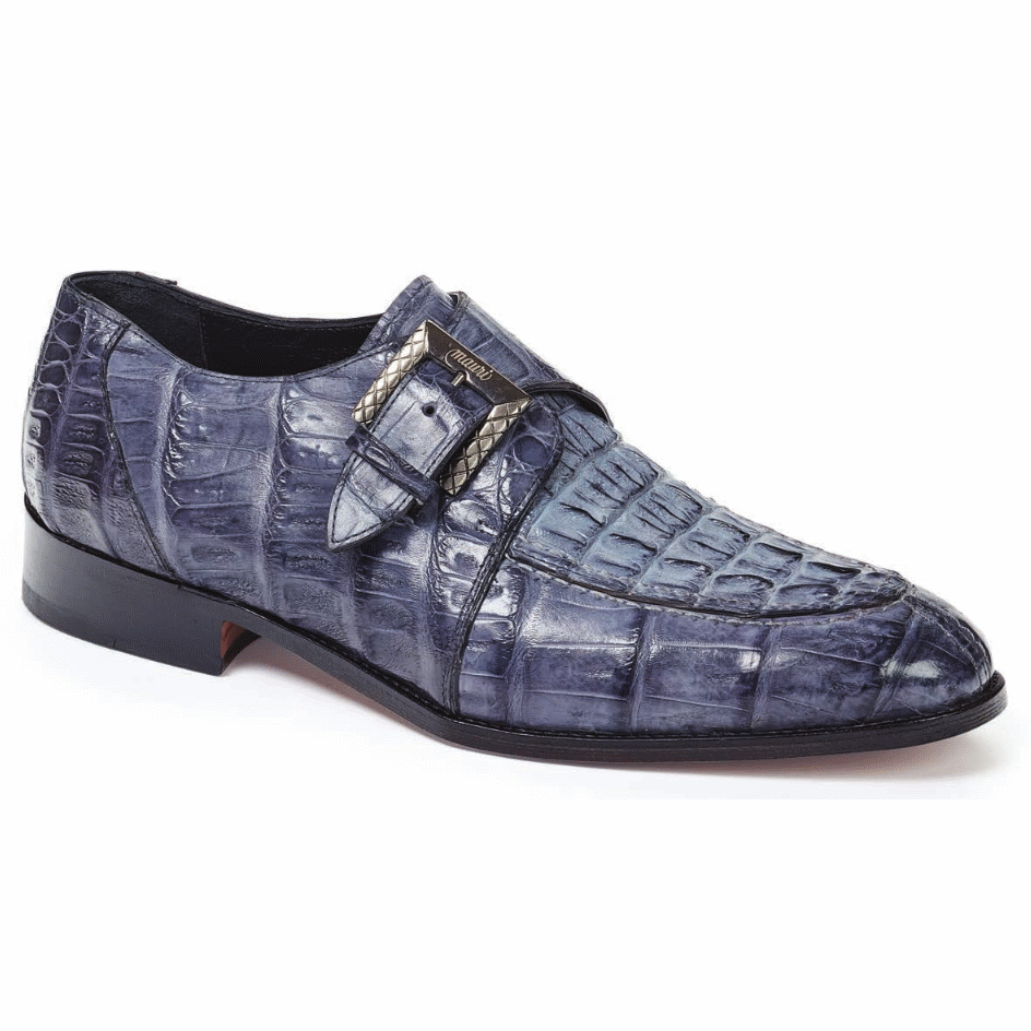 Mauri 4834 Canaletto Crocodile & Hornback Monk Strap Med Gray