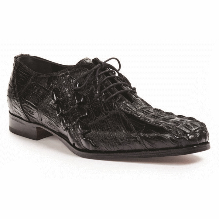 Mauri 4844 Pelligrini Crocodile & Hornback Oxfords Black