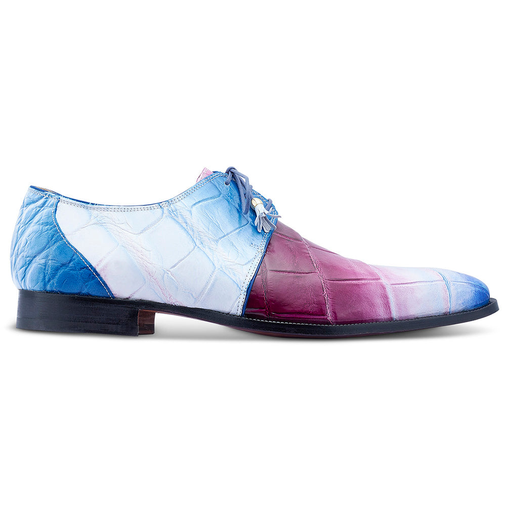 Mauri 4851 Chameleon Alligator Dress Shoes Multi Purple