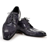 Mauri 4858 Alligator Derby Shoes Medium Gray (Special Order)