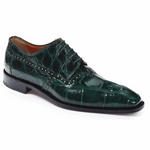 Mauri 4860 Longhi Alligator Shoes Hunter Green
