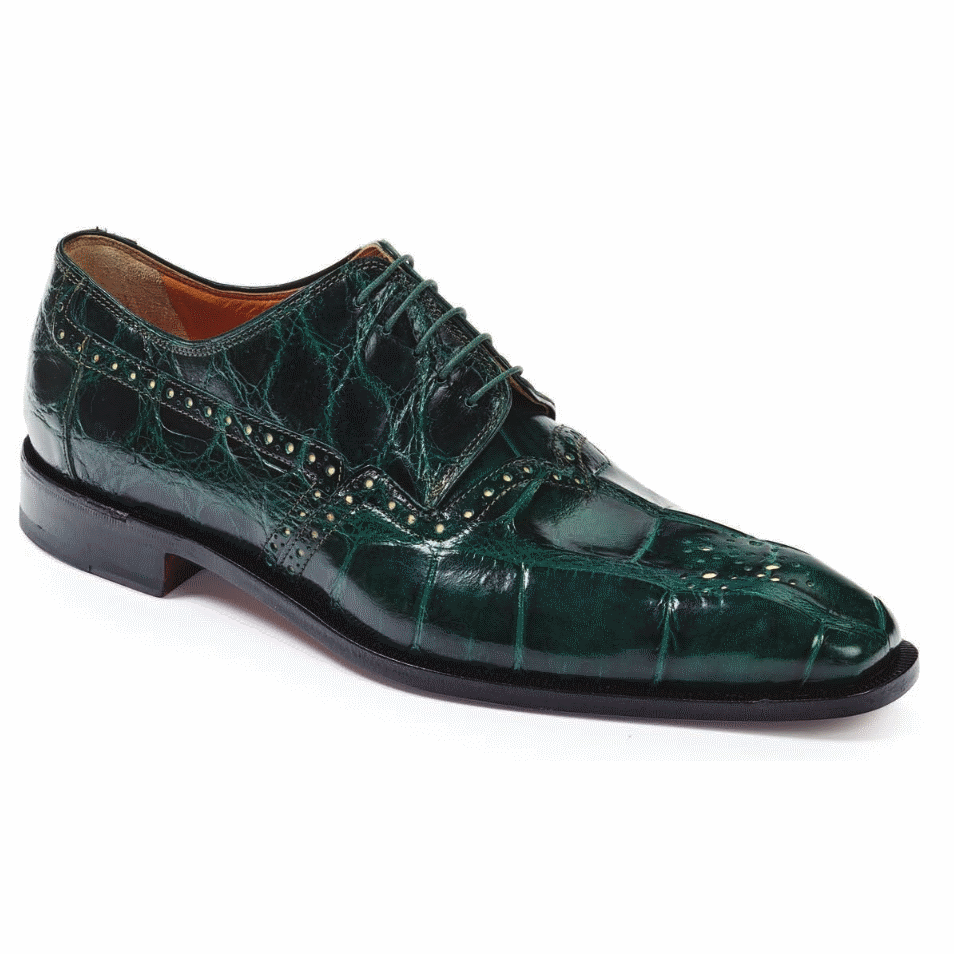 Mauri 4860 Longhi Alligator Shoes Hunter Green