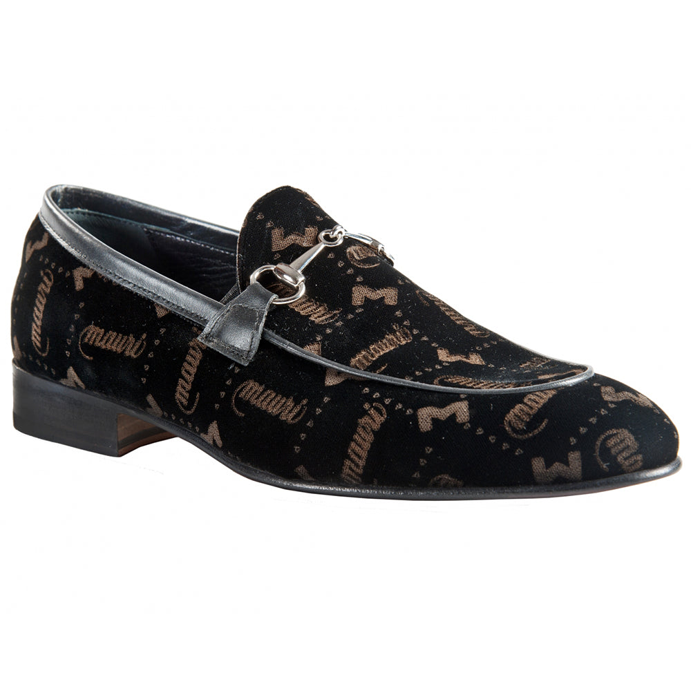 Mauri 4862/1 Velvet / Calfskin Shoes Black