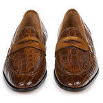 Mauri 4862 Crocodile Penny Loafers Brandy (Special Order)