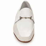 Mauri 4863 Borromini Alligator & Suede Bit Loafers White (Special Order)