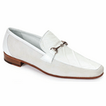 Mauri 4863 Borromini Alligator & Suede Bit Loafers White