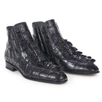 Mauri 4880 Crocodile Hornback Boots Charcoal Gray (SPECIAL ORDER)