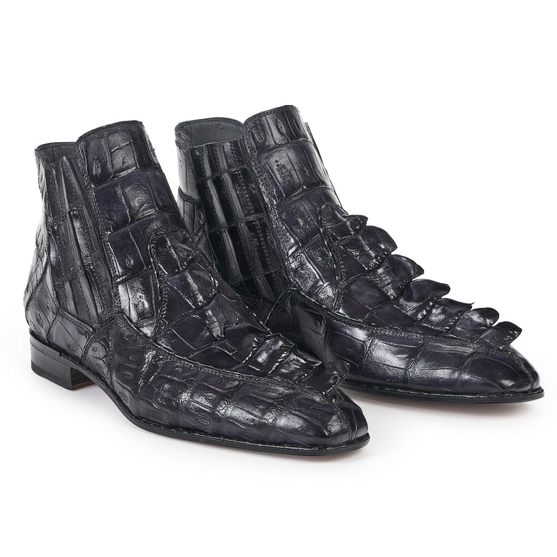 Mauri 4880 Crocodile Hornback Boots Charcoal Gray (SPECIAL ORDER)