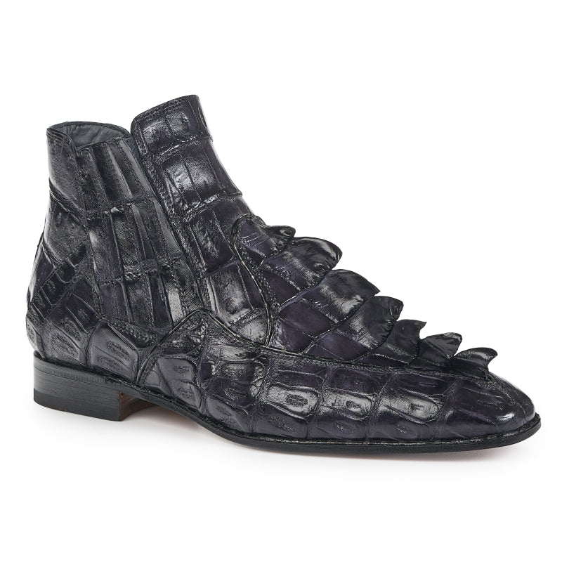 Mauri 4880 Crocodile Hornback Boots Charcoal Gray