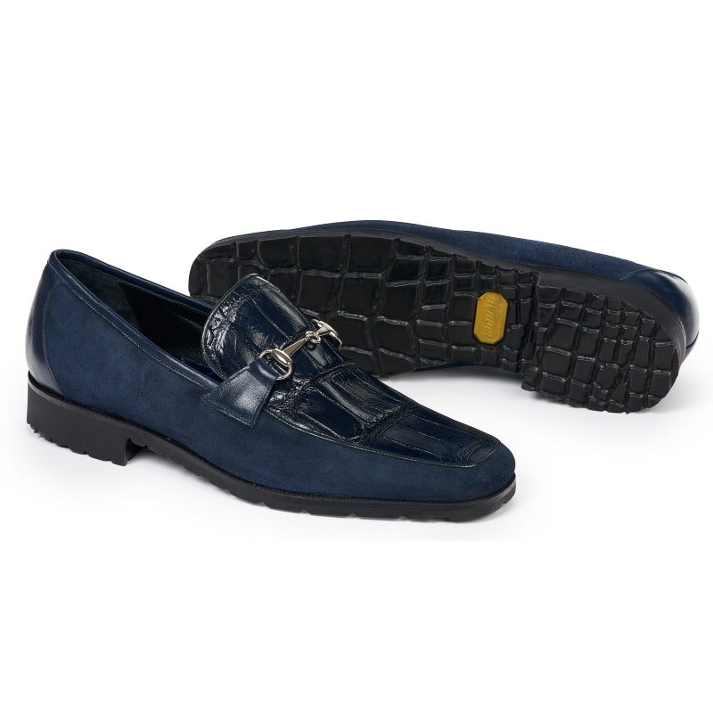 Mauri 4882 Alligator & Suede Loafers Wonder Blue (Special Order)