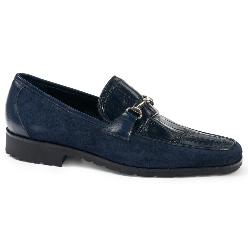 Mauri 4882 Alligator & Suede Loafers Wonder Blue